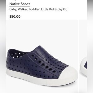 Native slip on sneakers, kids size 1